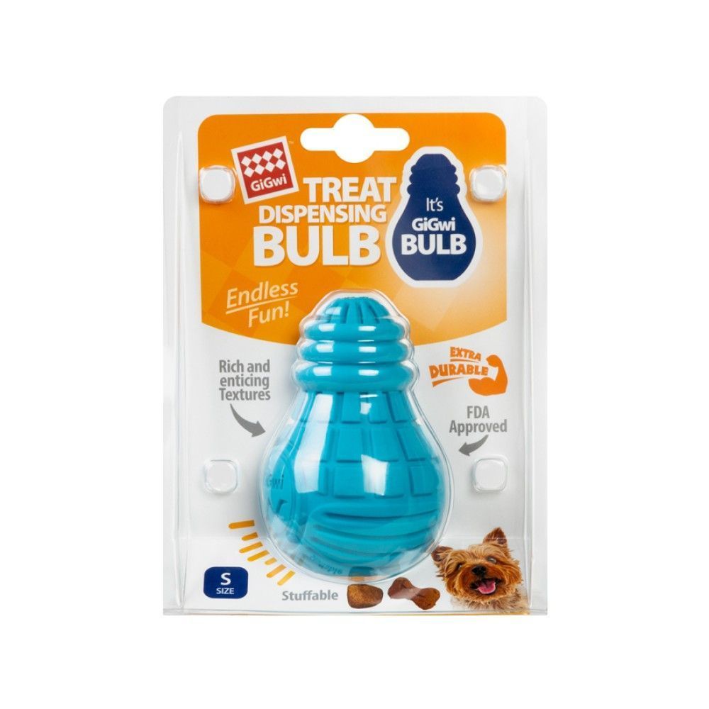 Іграшка для собак GiGwi Bulb Rubber Лампочка | S - 9 см (блакитний)