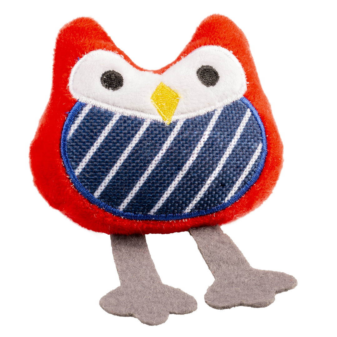 Игрушка для кошек Duvo+ Ретро сова полосатая 13 х 9 х 3,5 см
