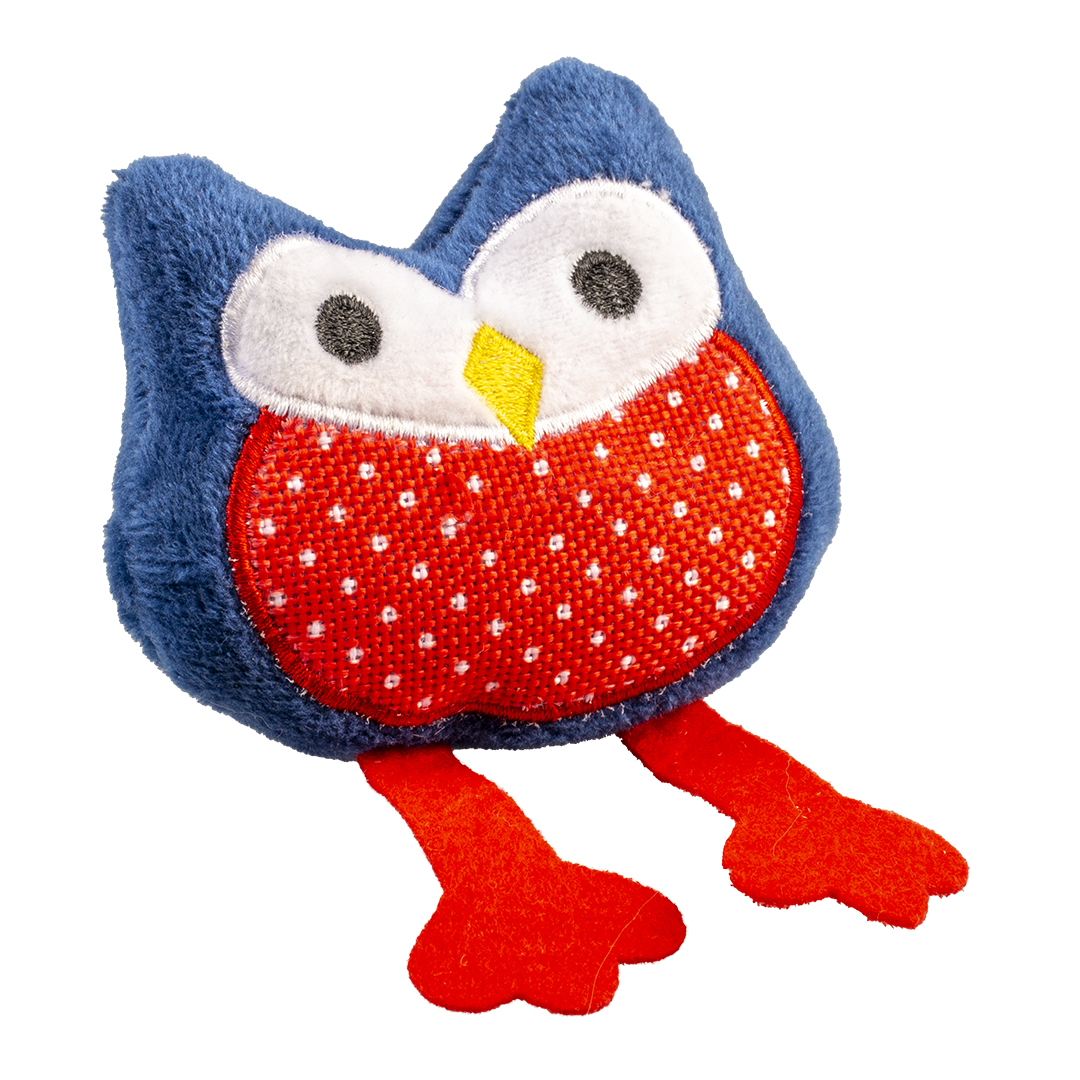 Игрушка для кошек Duvo+ Ретро сова в горошек 13 х 9 х 3,5 см