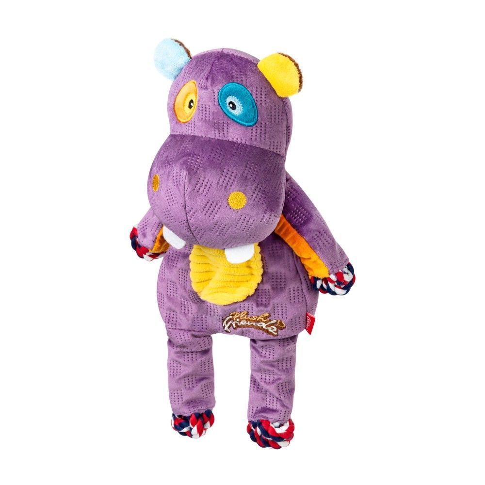 Игрушка для собак GiGwi Plush Бегемот с веревками и пищалкой | 34 см Игрушка для собак GiGwi Plush Бегемот с веревками и пищалкой | 34 см