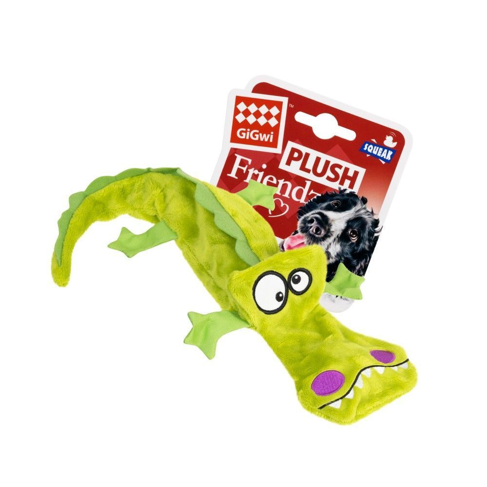 Игрушка для собак GiGwi Plush Крокодил с пищалками | 38 см Игрушка для собак GiGwi Plush Крокодил с пищалками | 38 см