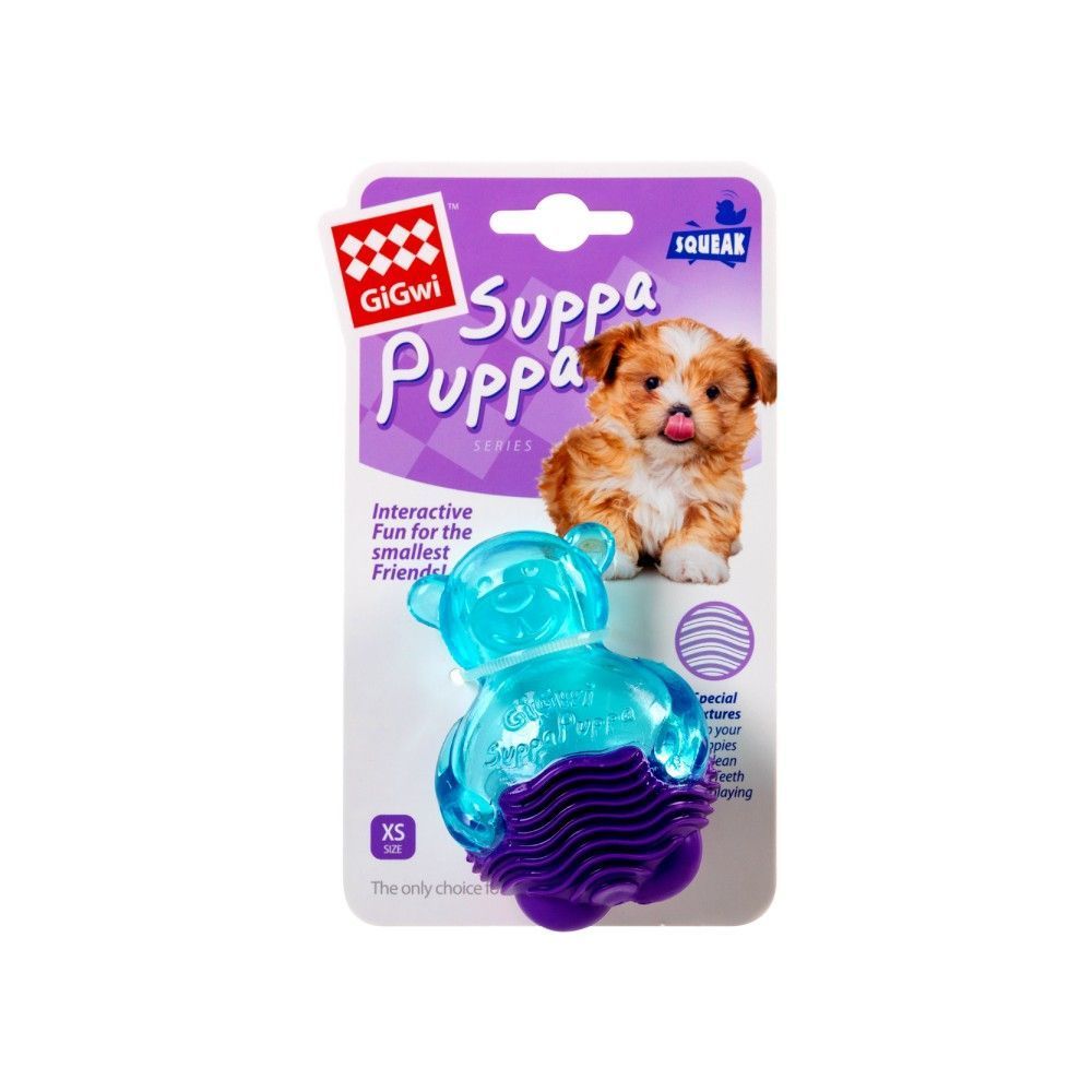 Іграшка для собак GiGwi Suppa Puppa Ведмідь з пищалкою | 9 см Іграшка для собак GiGwi Suppa Puppa Ведмідь з пищалкою | 9 см