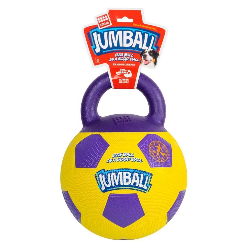 Іграшка для собак М'яч футбольний з ручкою GiGwi Ball 26 см (гума)