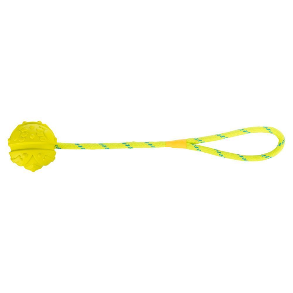Trixie Ball on Rope іграшка для собак 7 см - жовтий