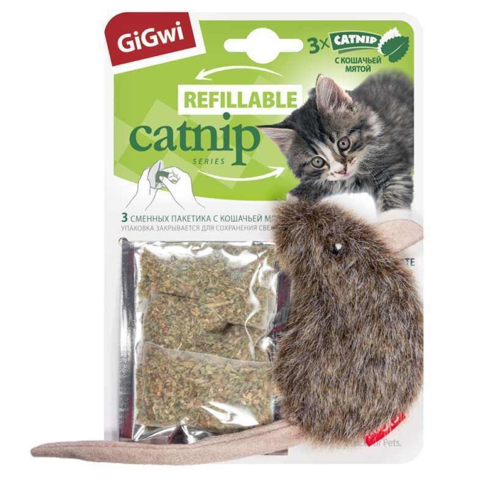 Іграшка для котів GiGwi Мишка 10 см Іграшка для котів GiGwi Мишка 10 см