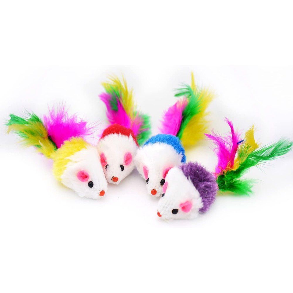 Pet Fun Мишка іграшка для котів 10,5 см - колір в асортименті