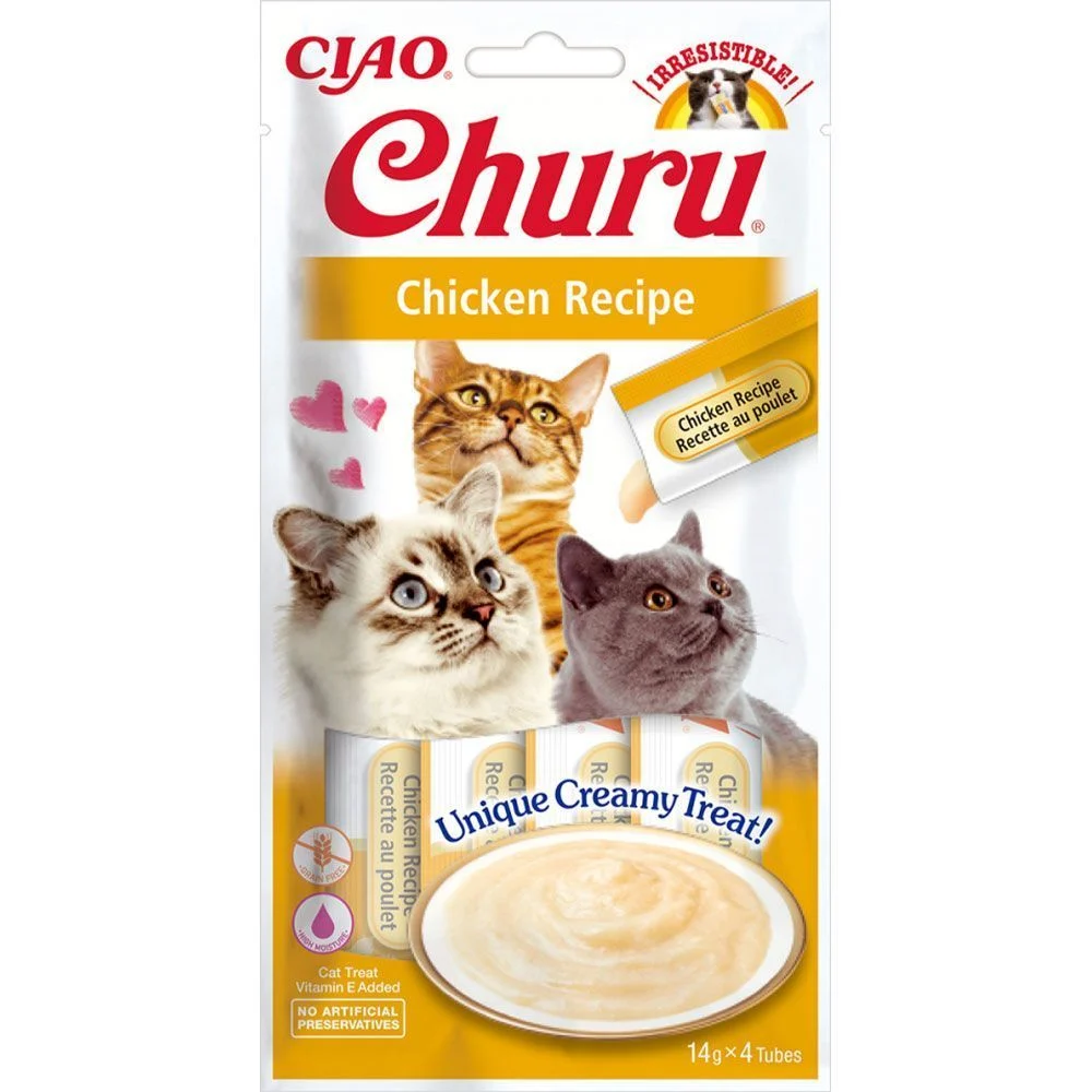Ласощі для котів Inaba Churu 4 шт х 14 г - курка Ласощі для котів Inaba Churu 4 шт х 14 г - курка