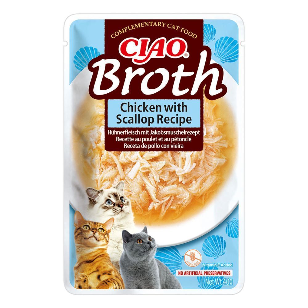 Ласощі для котів Inaba Ciao Broth 40 г - курка та гребінець