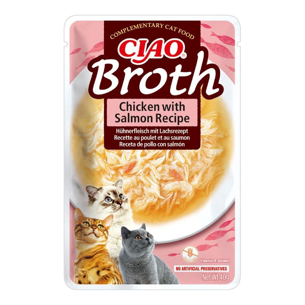 Ласощі для котів Inaba Ciao Broth 40 г - курка та лосось Ласощі для котів Inaba Ciao Broth 40 г - курка та лосось