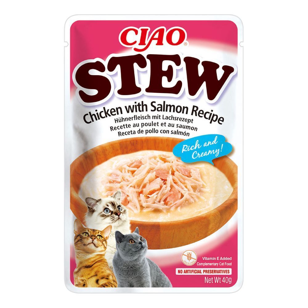 Ласощі для котів Inaba Ciao Stew 40 г - курка та лосось Ласощі для котів Inaba Ciao Stew 40 г - курка та лосось
