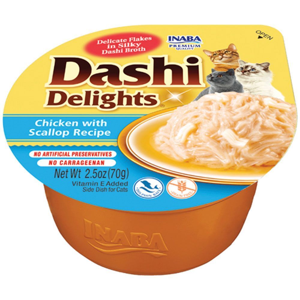 Ласощі для котів Inaba Dashi Delights 70 г - курка та морський гребінець Ласощі для котів Inaba Dashi Delights 70 г - курка та морський гребінець