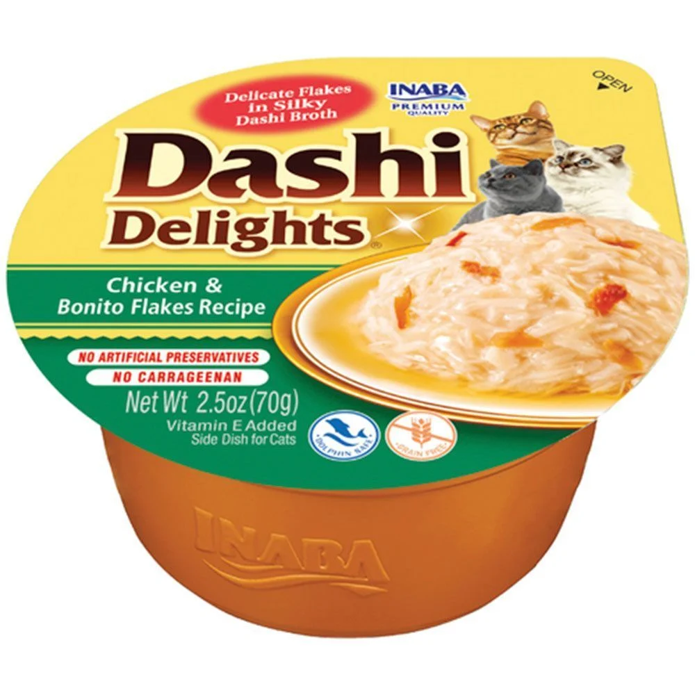 Ласощі для котів Inaba Dashi Delights 70 г - курка та пластівці боніто Ласощі для котів Inaba Dashi Delights 70 г - курка та пластівці боніто