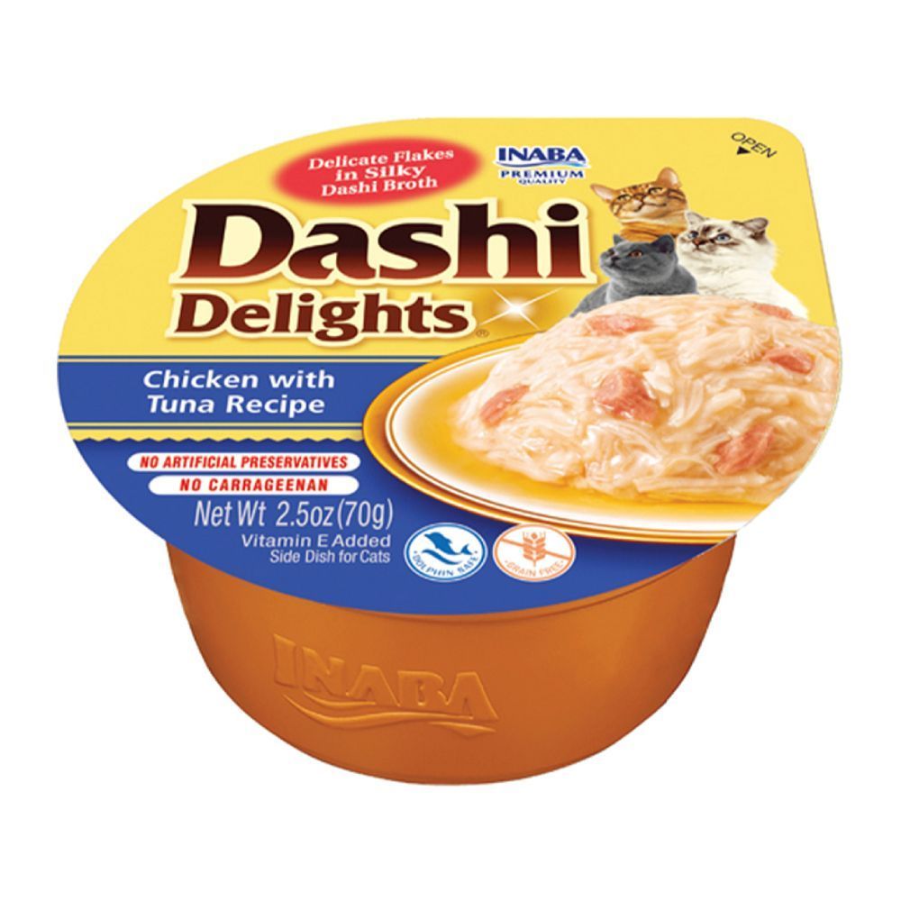 Ласощі для котів Inaba Dashi Delights 70 г - курка та тунець Ласощі для котів Inaba Dashi Delights 70 г - курка та тунець