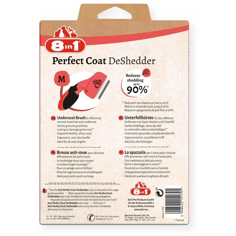 8in1 Perfect Coat DeShedder інструмент для підшерстя собак M 8in1 Perfect Coat DeShedder інструмент для підшерстя собак M