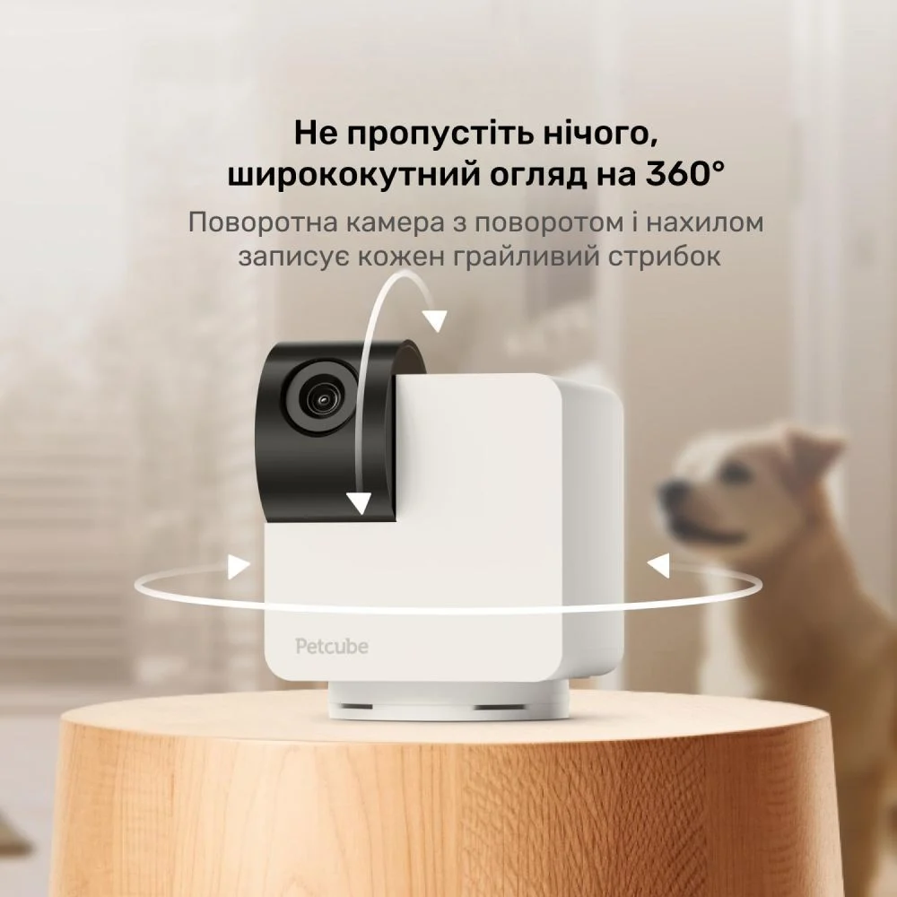 Інтерактивна HD-камера Petcube Cam 360 відеоспостереження за собаками Інтерактивна HD-камера Petcube Cam 360 відеоспостереження за собаками