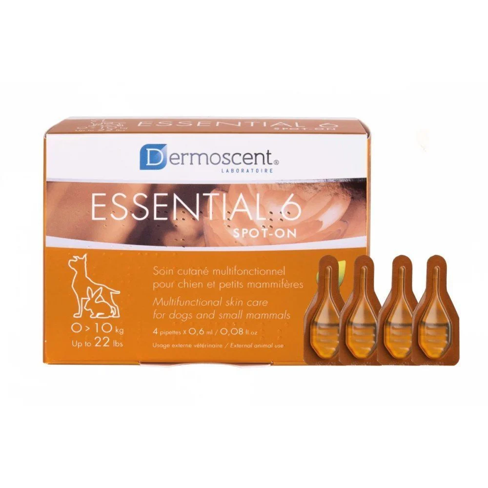 Капли на холку Dermoscent Essential-6 spot-on 0-10 кг, 0,6 мл - 4 пипетки Капли на холку Dermoscent Essential-6 spot-on 0-10 кг, 0,6 мл - 4 пипетки