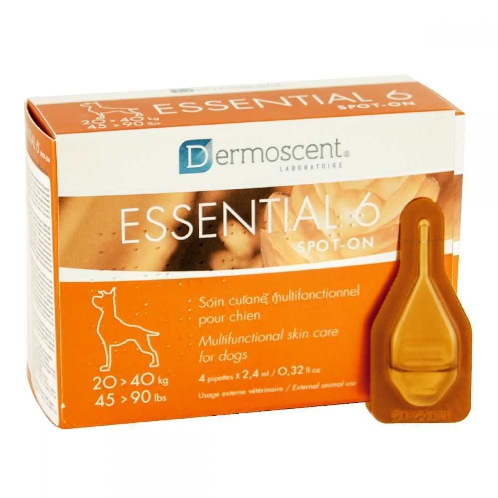 Капли для собак Dermoscent Essential-6 spot-on 20-40 кг, 2,4 мл - 1 пипетка Капли для собак Dermoscent Essential-6 spot-on 20-40 кг, 2,4 мл - 1 пипетка