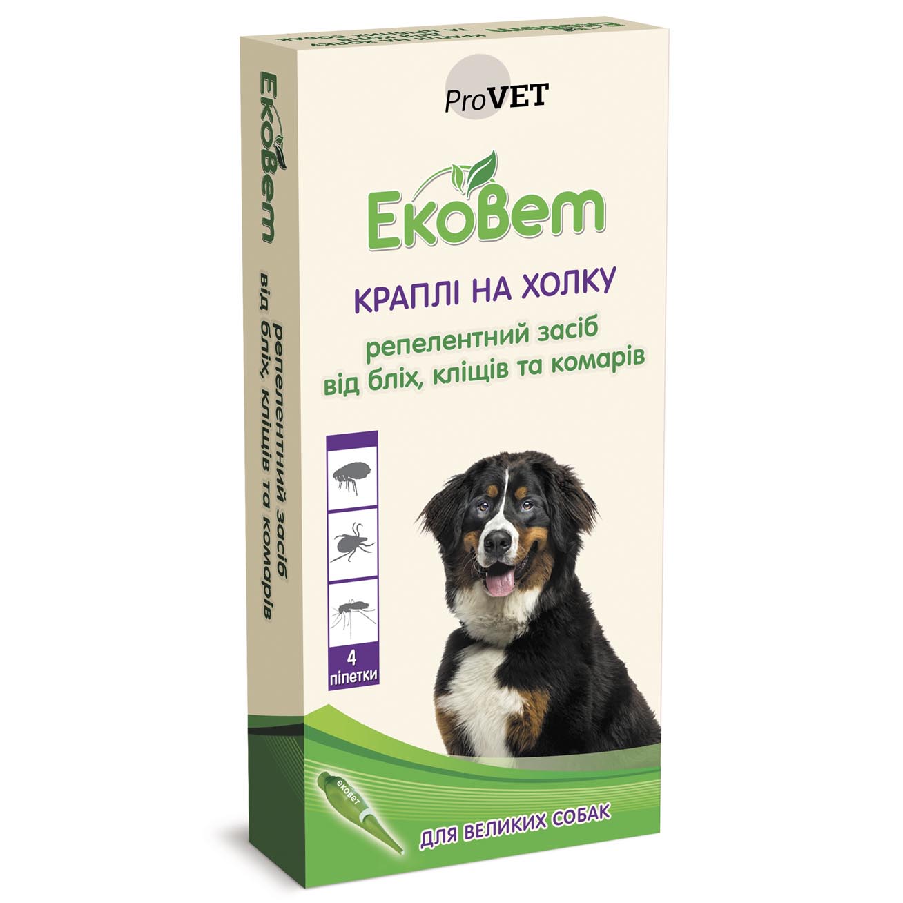 Капли на затылок для собак PROVET ЭкоВет 4 шт Капли на затылок для собак PROVET ЭкоВет 4 шт