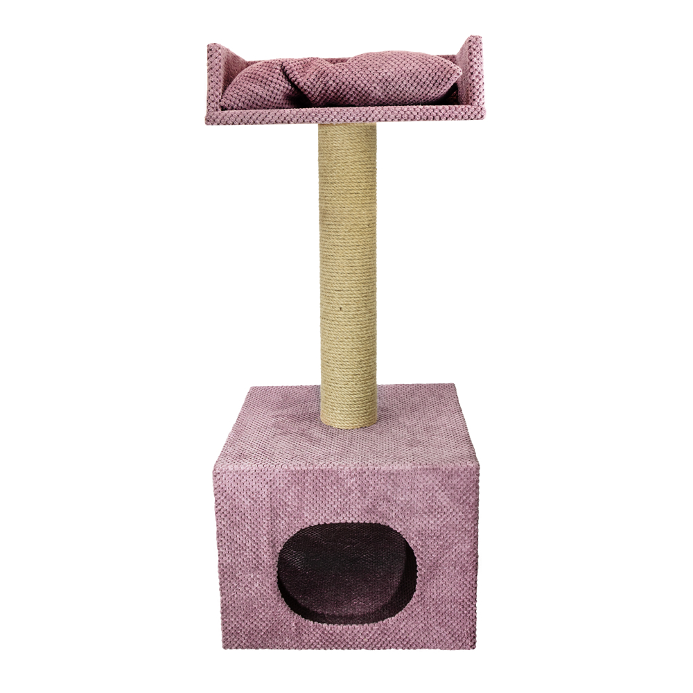 Когтеточка с домиком Pet Fashion Люкс 95 см - сиреневый