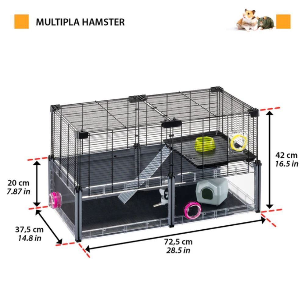 Клітка для гризунів Ferplast Multipla Hamster 72,5 х 37,5 х 42 см