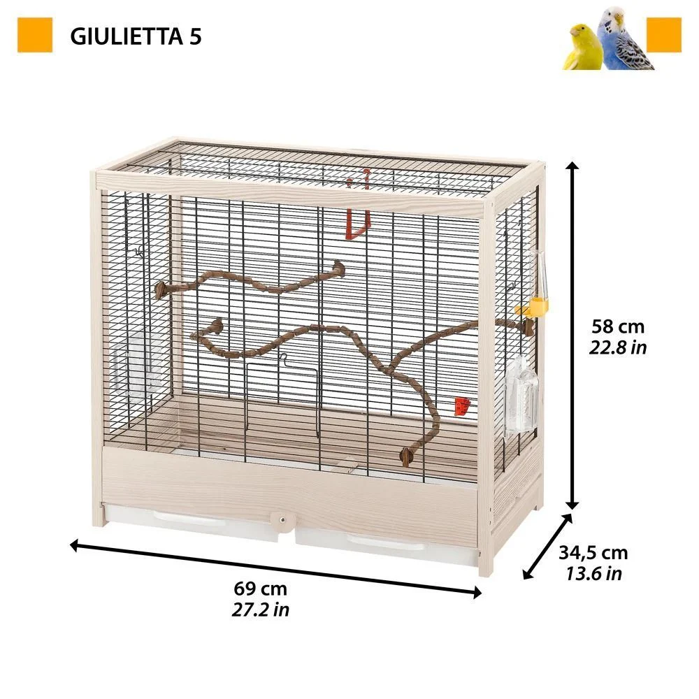 Клітка для птахів Ferplast Giulietta 5 69 x 34,5 x 58 см