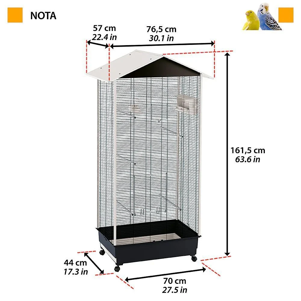 Клітка для птахів Ferplast Nota 76,5 x 57 x 161,5 см