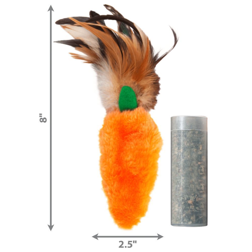 Kong Refillables Carrot Feather іграшка для котів 20,3х6,3 см - помаранчевий