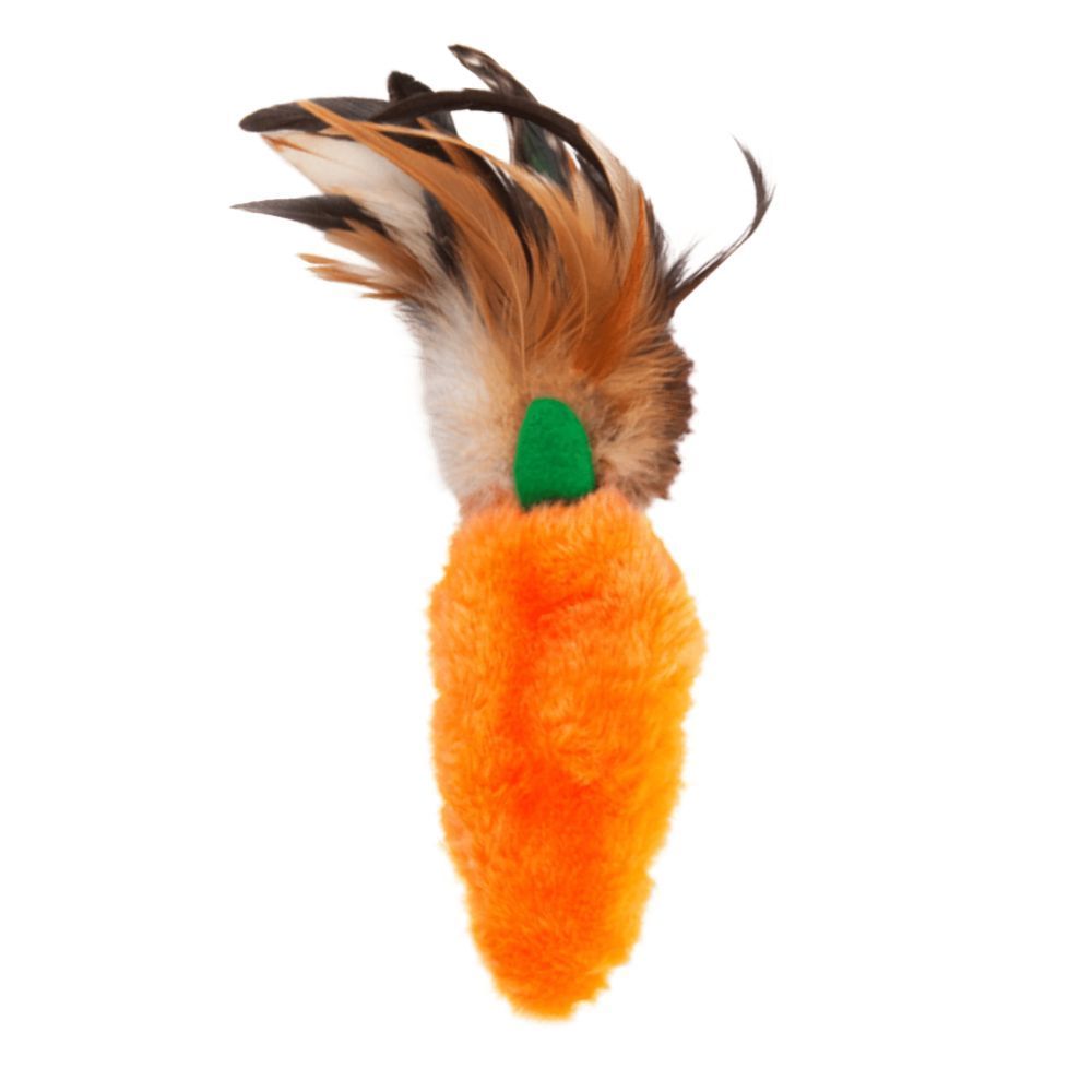 Kong Refillables Carrot Feather іграшка для котів 20,3х6,3 см - помаранчевий