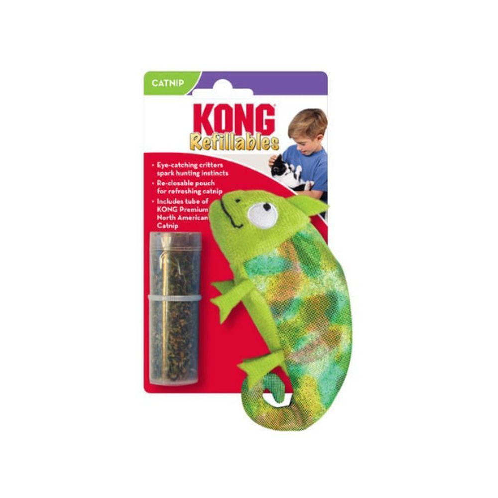 Kong Refillables Chameleon іграшка для котів 12,7х7,6 см - зелений Kong Refillables Chameleon іграшка для котів 12,7х7,6 см - зелений