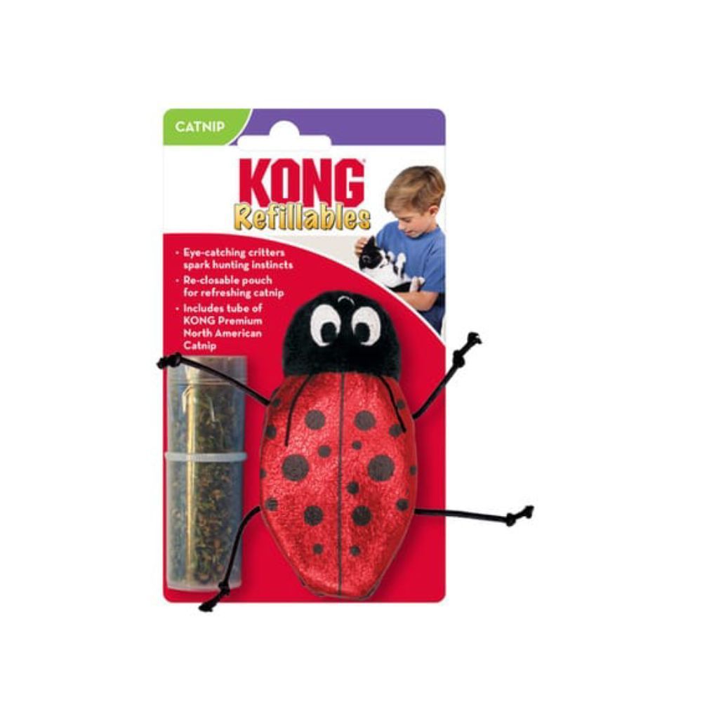 Kong Refillables Ladybug іграшка для котів 10,2х14 см - червоний Kong Refillables Ladybug іграшка для котів 10,2х14 см - червоний