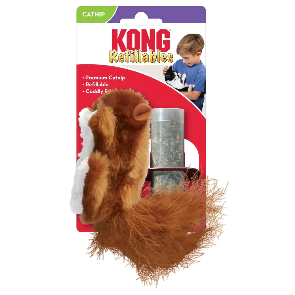 Іграшка для котів Kong Refillables Squirrel 5х5 см - коричневий Іграшка для котів Kong Refillables Squirrel 5х5 см - коричневий