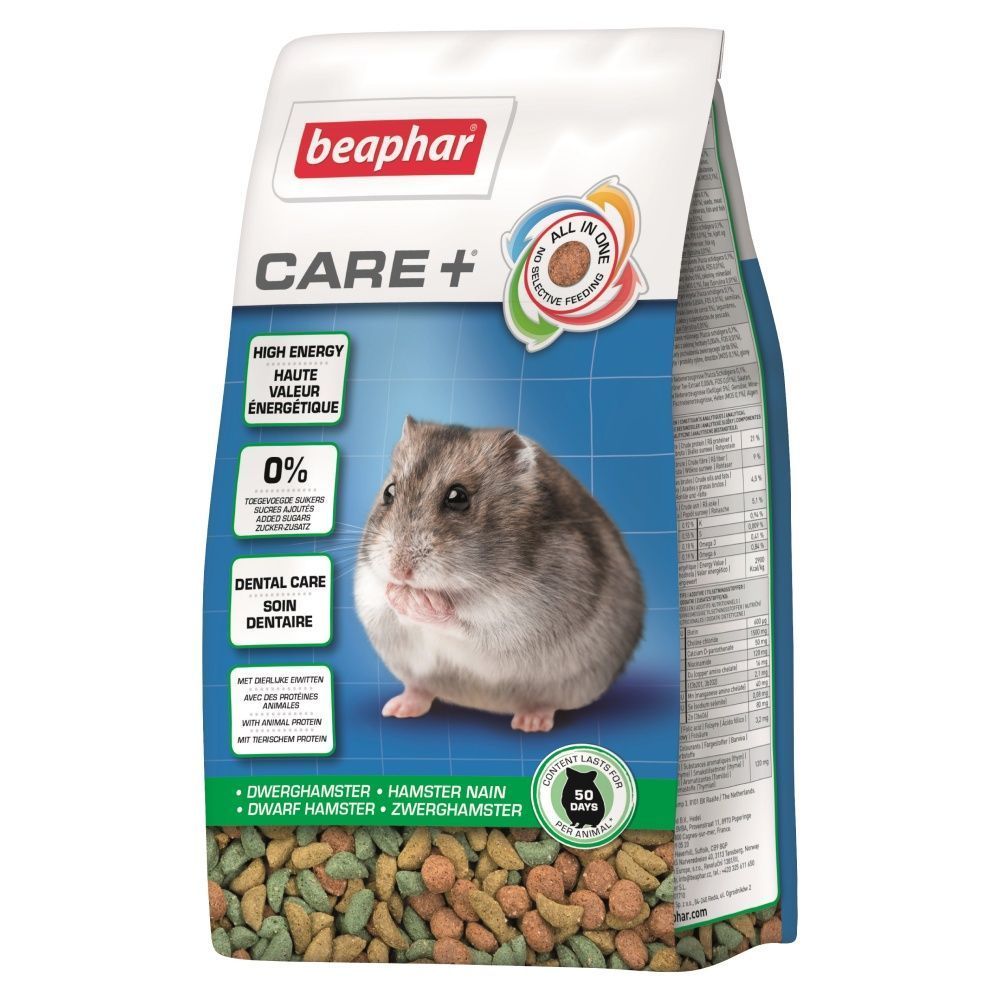 Корм для джунгарських хом'яків Beaphar CARE+ 250 г - асорті Корм для джунгарських хом'яків Beaphar CARE+ 250 г - асорті