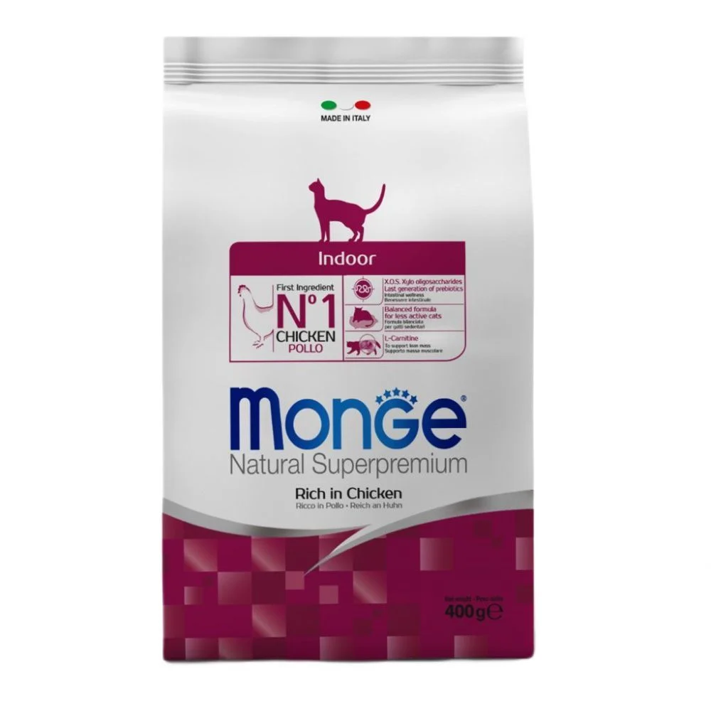 Сухий корм для котів Monge Indoor 400 г - курка Сухий корм для котів Monge Indoor 400 г - курка
