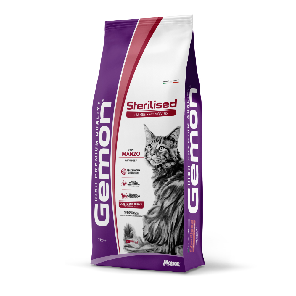 Сухой корм для кошек Gemon Sterilised 7 кг — говядина Сухой корм для кошек Gemon Sterilised 7 кг — говядина