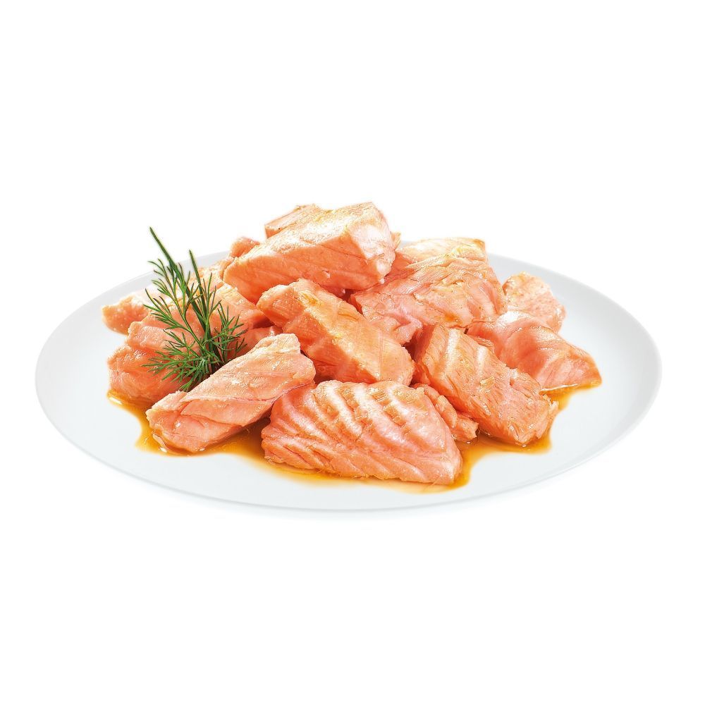 Вологий корм для котів Brit Premium Delicate Fillets in Gravy Salmon For Sterilised 85 г - лосось
