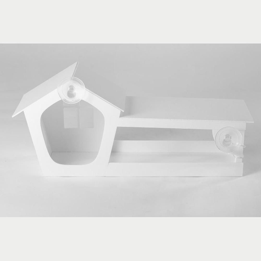 Кормушка для птиц House for Birds оконная Домик 15х36х12,5 см - белый