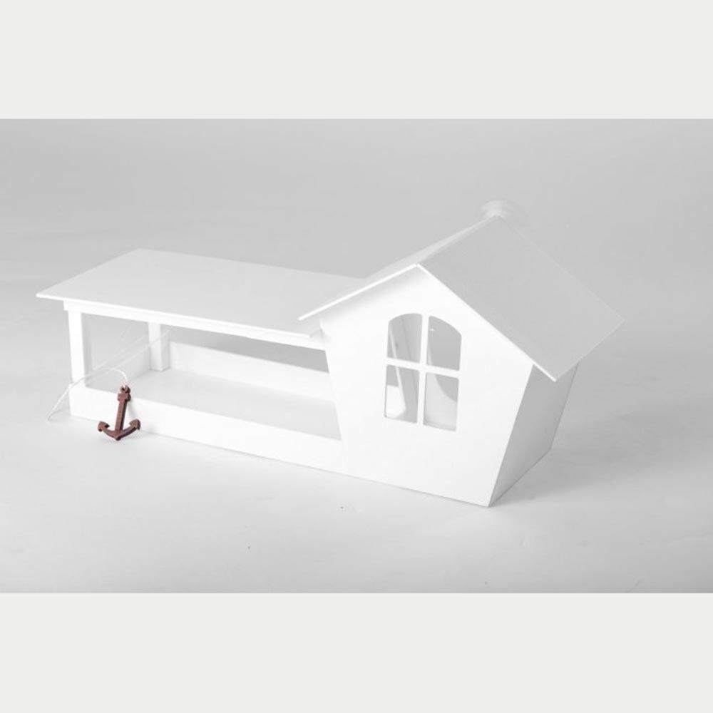 Кормушка для птиц House for Birds оконная Домик 15х36х12,5 см - белый