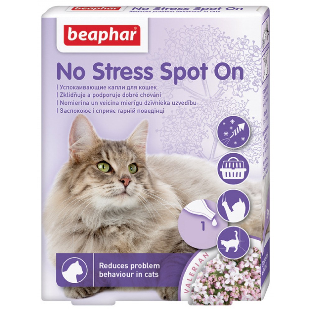 Краплі на холку для котів Beaphar No Stress Spot On 1 шт Краплі на холку для котів Beaphar No Stress Spot On 1 шт