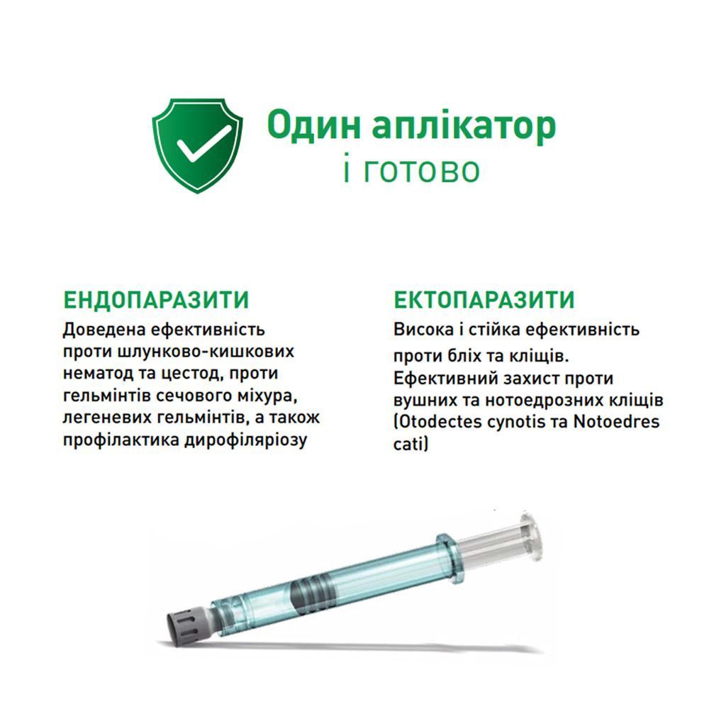 Краплі на холку для котів Boehringer Ingelheim NexGard Combo Spot-ON S від 0,8 до 2,5 кг, 1 шт Краплі на холку для котів Boehringer Ingelheim NexGard Combo Spot-ON S від 0,8 до 2,5 кг, 1 шт