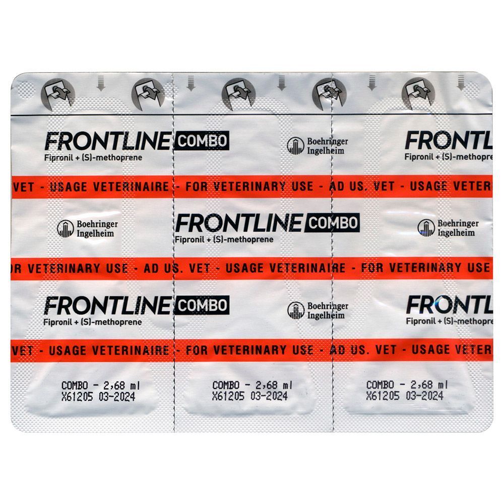 Краплі на холку для собак Boehringer Ingelheim Frontline Combo від 20 до 40 кг, 3 шт