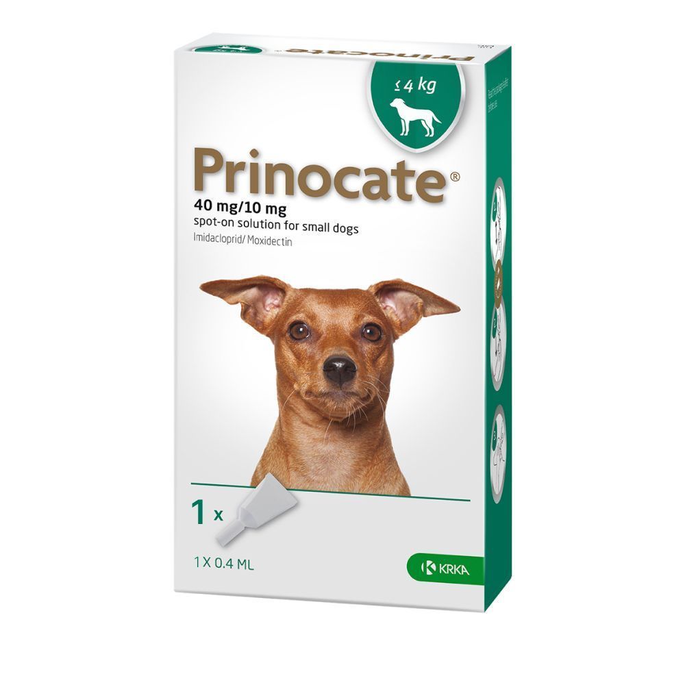 Капли на затылок для собак KRKA Prinocat до 4 кг, 1 шт Капли на затылок для собак KRKA Prinocat до 4 кг, 1 шт