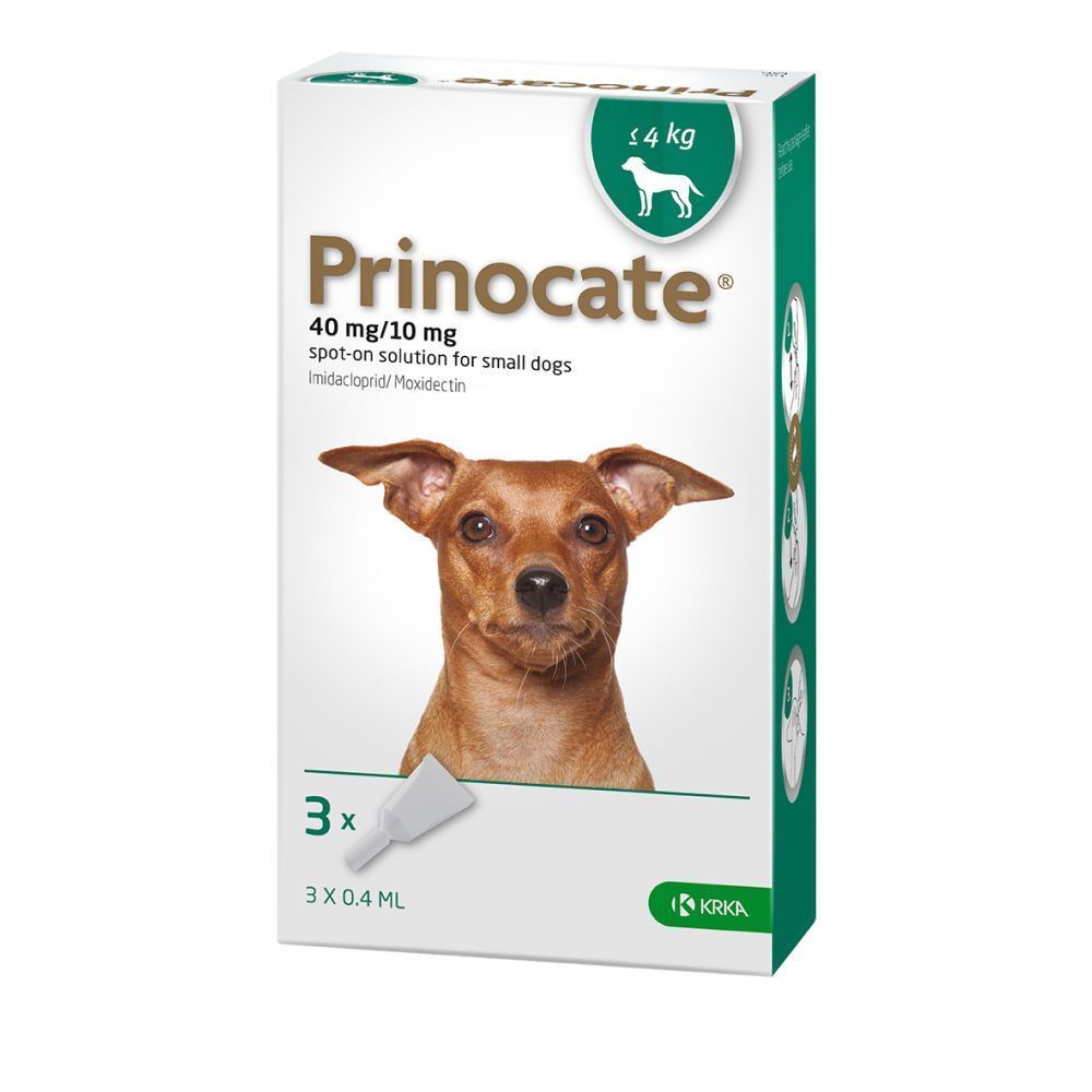 Краплі на холку для собак KRKA Prinocat до 4 кг, 3 шт Краплі на холку для собак KRKA Prinocat до 4 кг, 3 шт