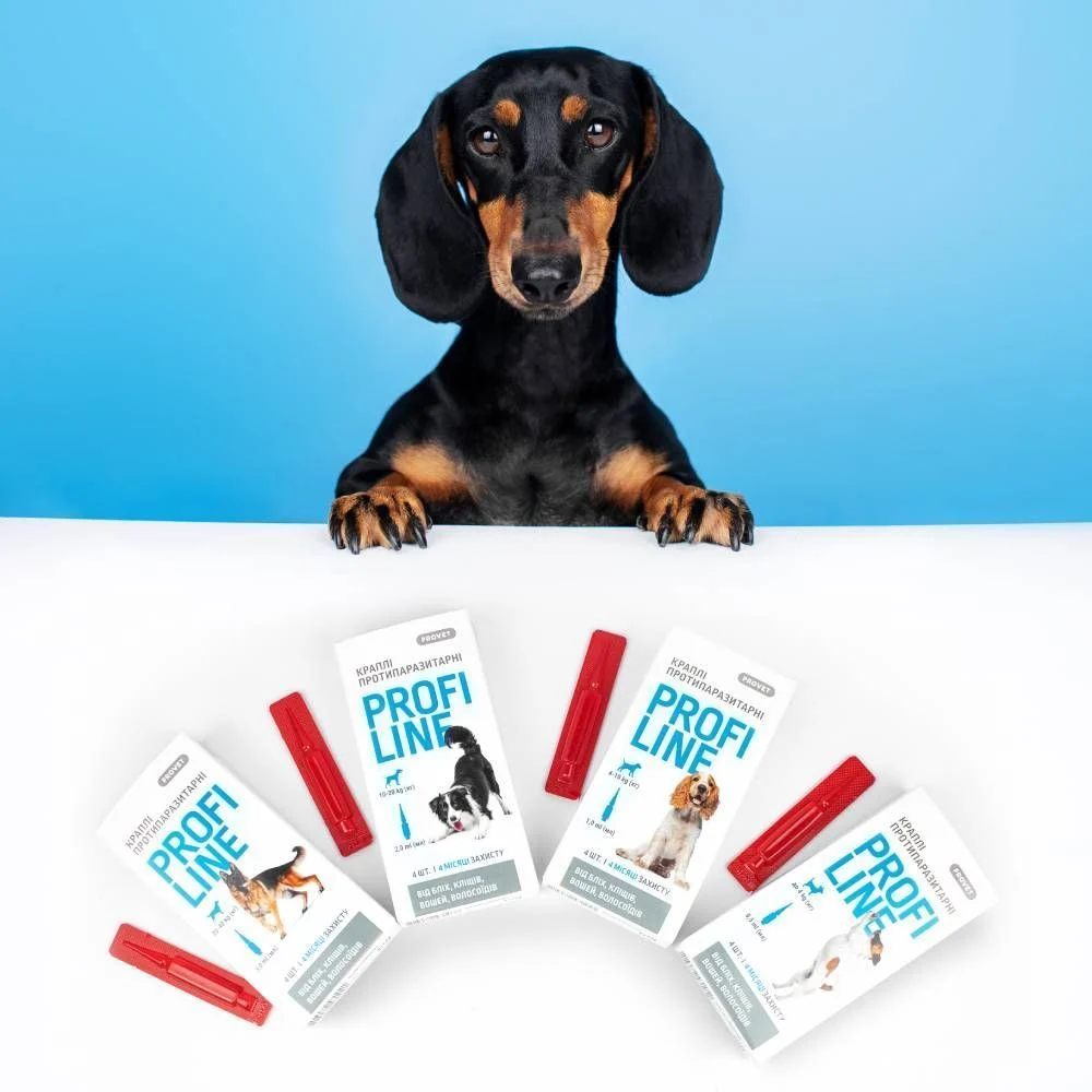 Краплі на холку для собак PROVET Profiline до 4 кг, 4 шт