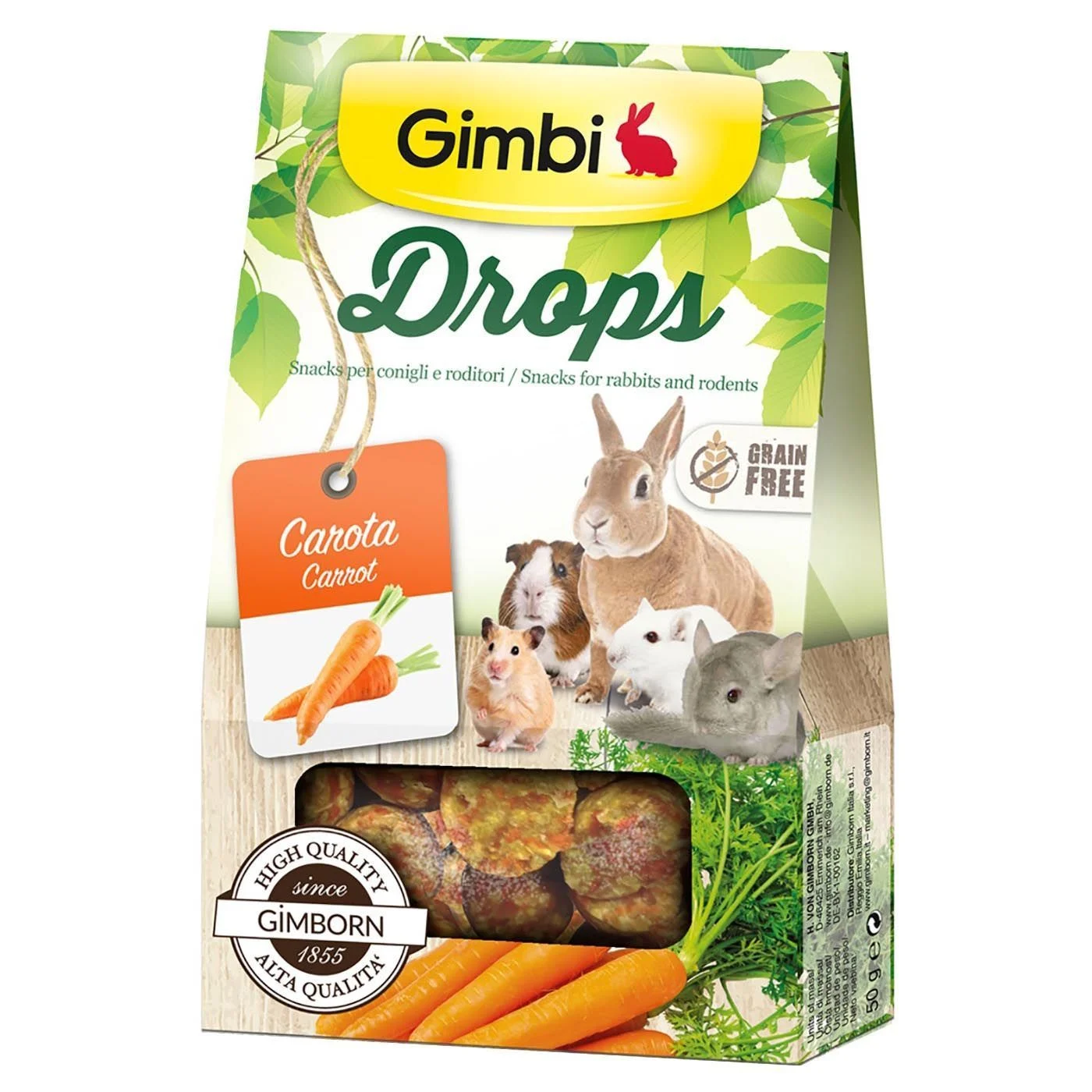 Лакомства для грызунов GimBi Drops 50 г - морковь Лакомства для грызунов GimBi Drops 50 г - морковь