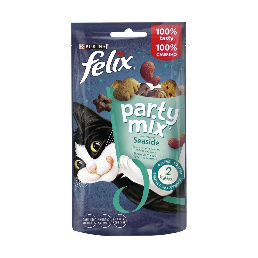 Ласощі для котів Felix Party Mix Seaside 60 г - асорті Ласощі для котів Felix Party Mix Seaside 60 г - асорті