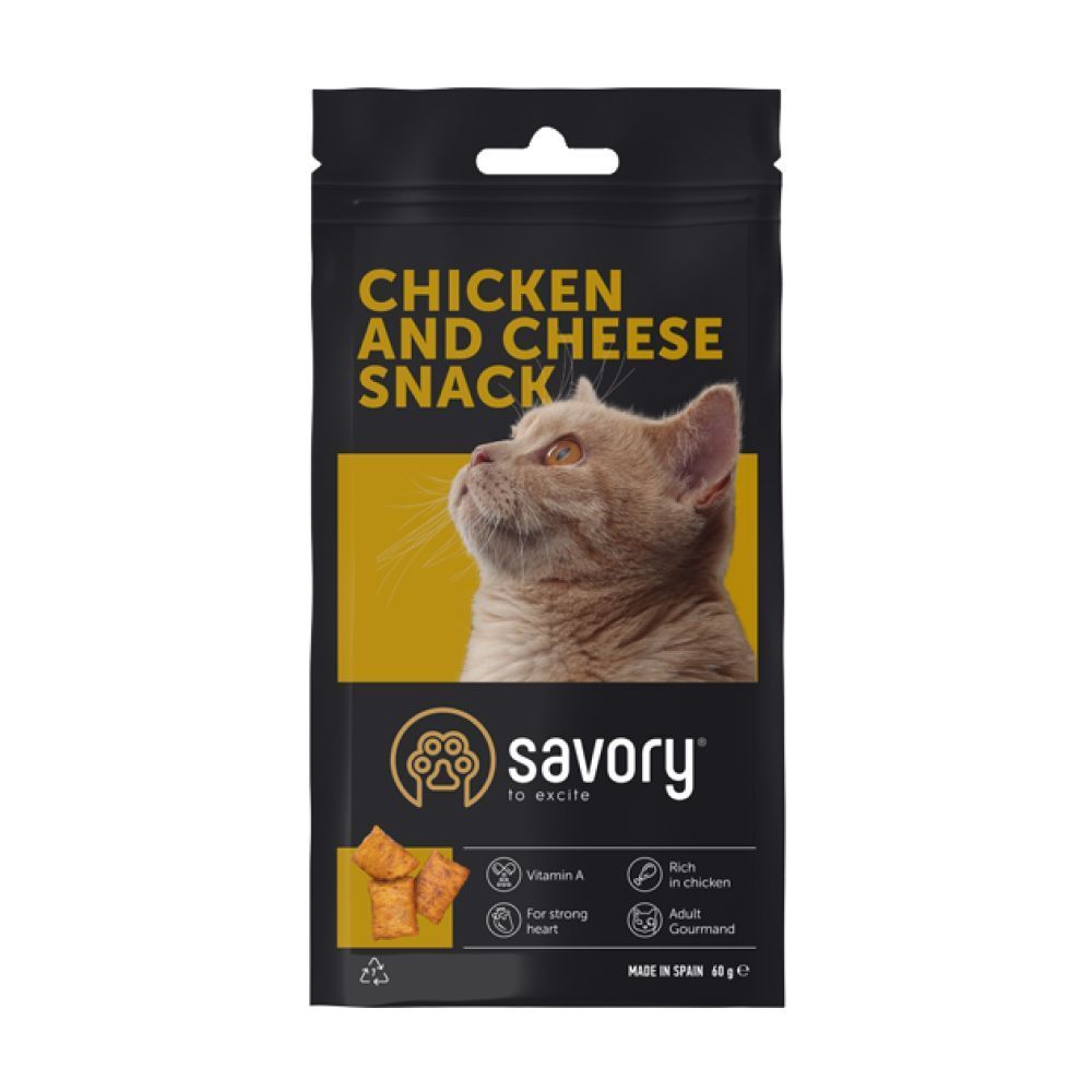 Ласощі для котів Savory 60 г - курка та сир Ласощі для котів Savory 60 г - курка та сир