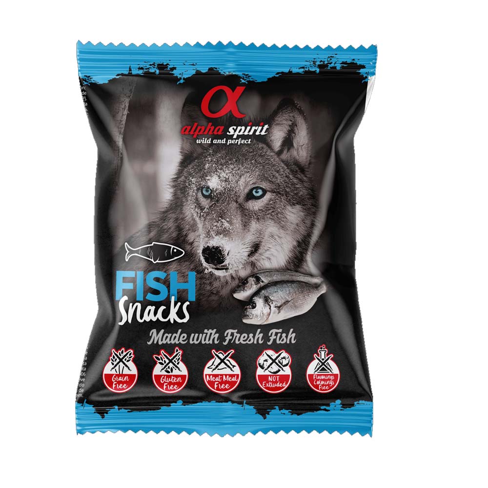 Ласощі для собак Alpha Spirit Dog Snacks Fish, 50 г Ласощі для собак Alpha Spirit Dog Snacks Fish, 50 г