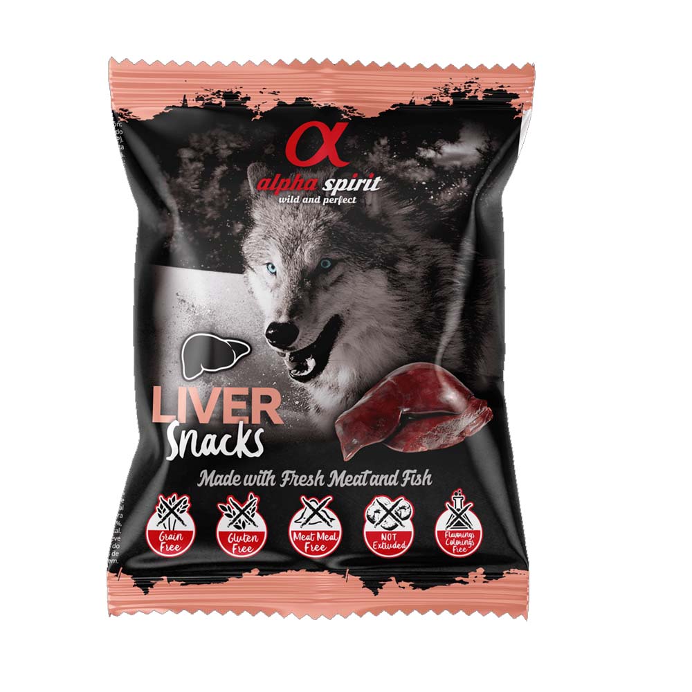 Ласощі для собак Alpha Spirit Dog Snacks Liver, 50 г Ласощі для собак Alpha Spirit Dog Snacks Liver, 50 г