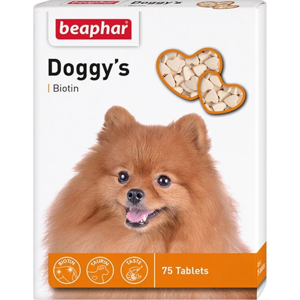 Ласощі для собак Beaphar Doggy's 75 шт - біотин Ласощі для собак Beaphar Doggy's 75 шт - біотин