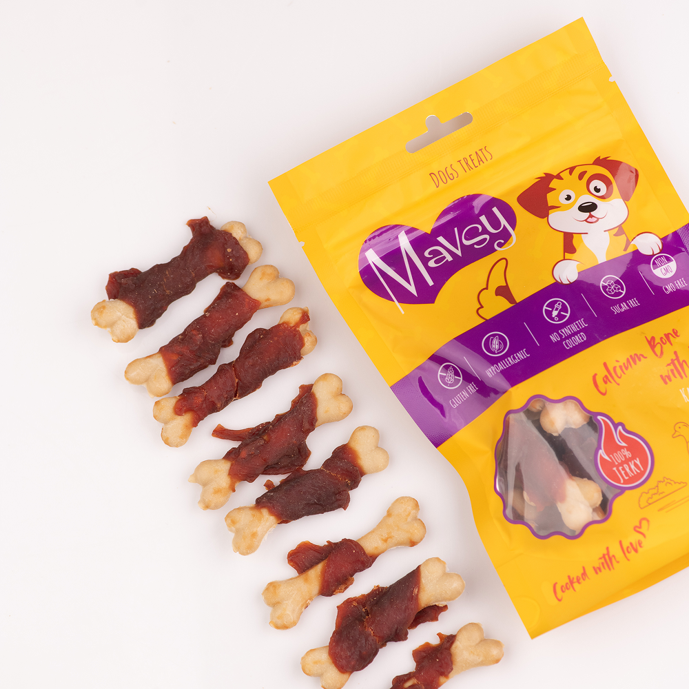 Ласощі для собак Mavsy Calcium Bone 100 г - качка